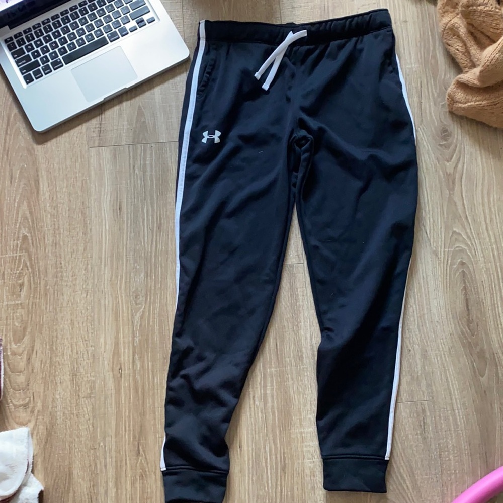 BLACK UNDER ARMOUR YOUTH SWEATPANTS